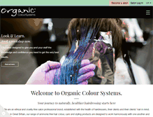 Tablet Screenshot of organiccoloursystems.com